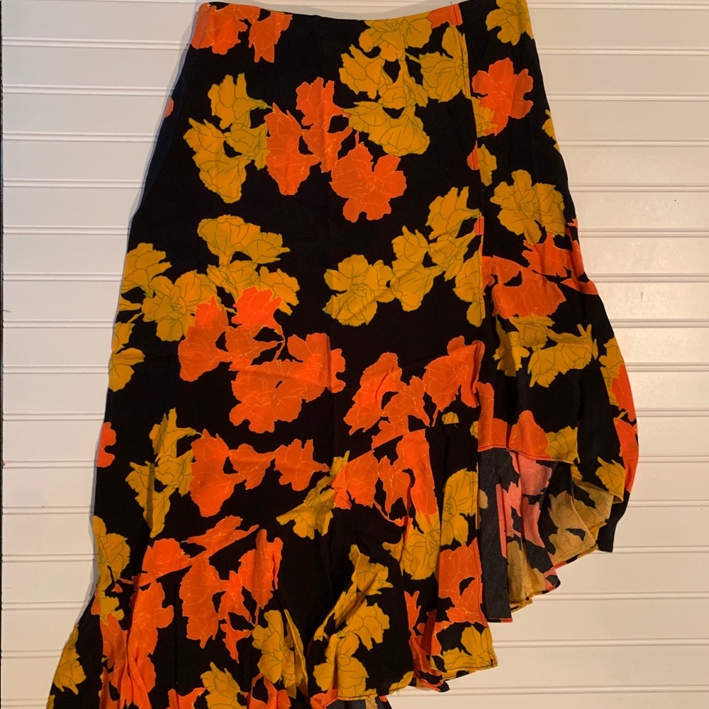Topshop Asymmetrical Ruffle Skirt NWT